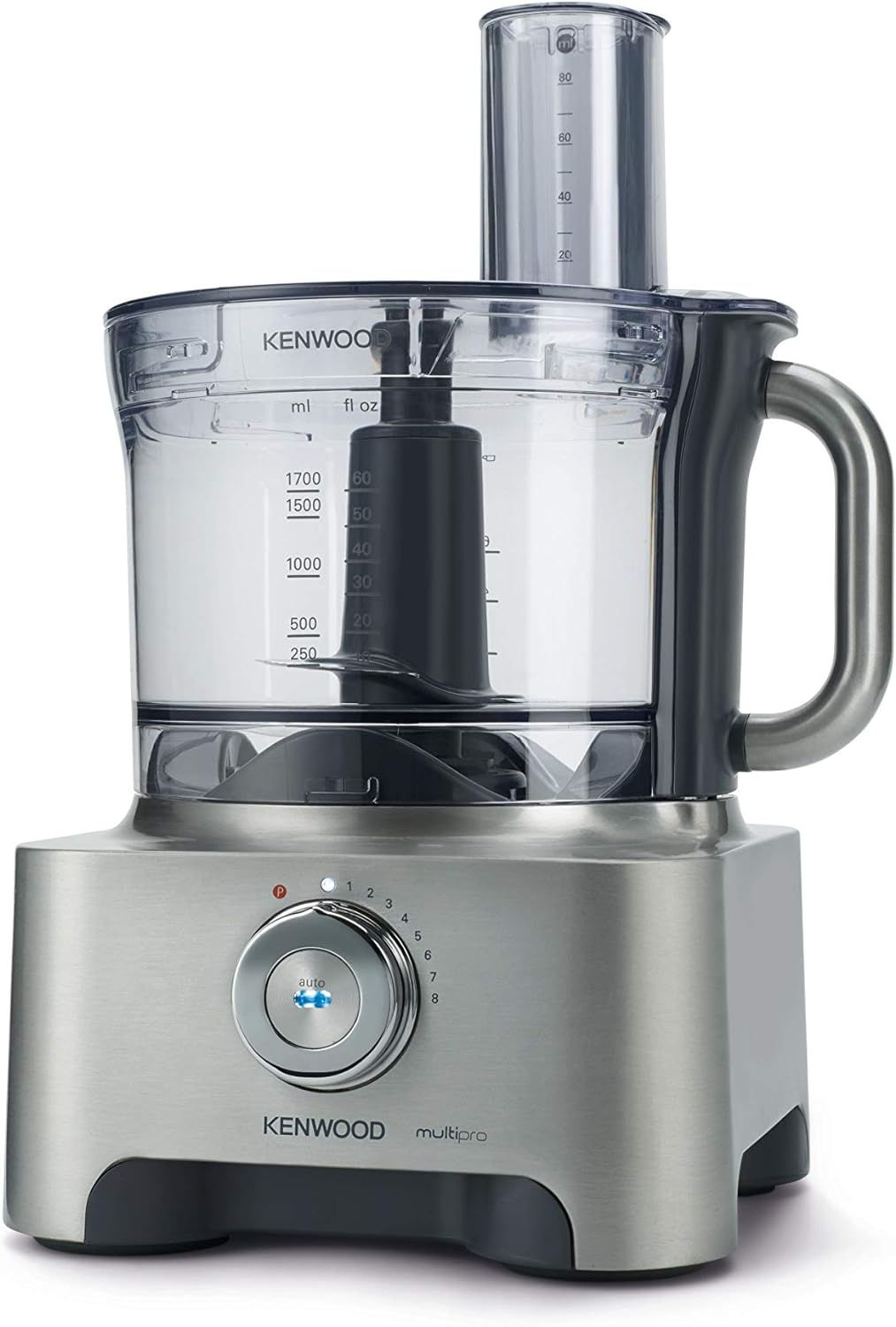 Kenwood MultiPro Sense FPM800 Kompakt-Küchenmaschine 3,5 Liter Edelstahl Messer 4 Arbeitsscheiben un