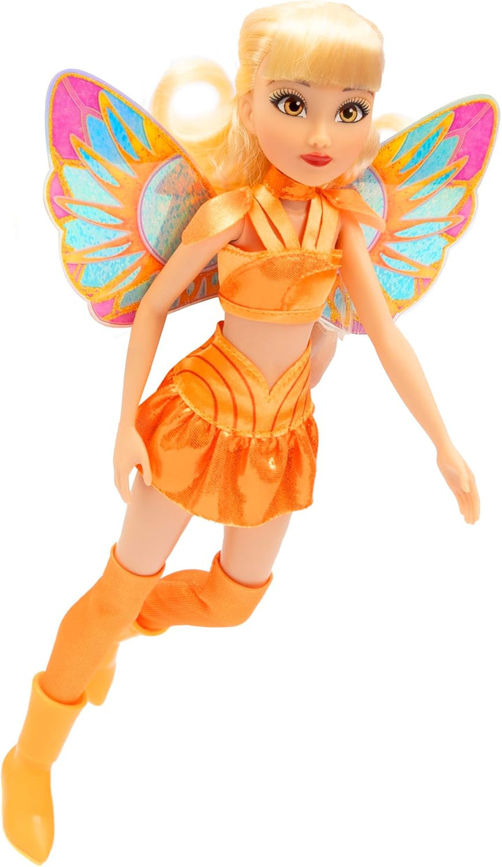Winx Fairy Doll – Stella with Glitter Wings & Articulated Joints – Removable Fairy Accessories – Rad