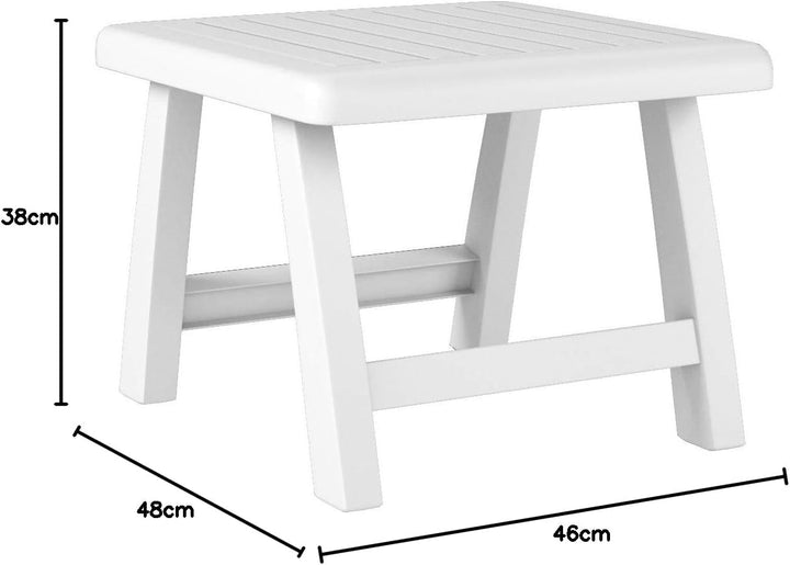 Kettler Hocker Roma – stabiler Gartenhocker für Relaxstuhl und Gartenliege – aus wetterfestem und UV