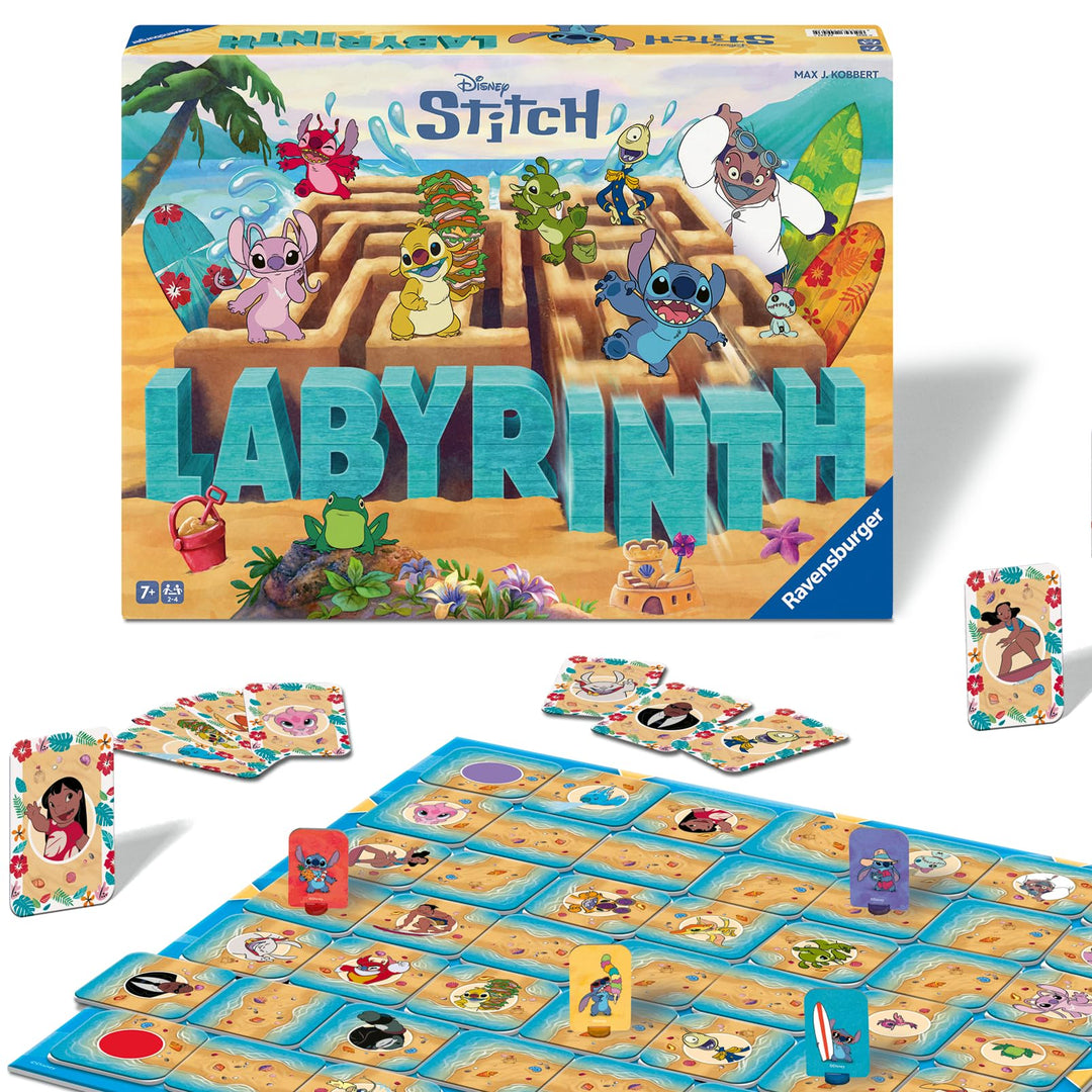 Ravensburger 24943 - Stitch Labyrinth - Der Spieleklassiker für 2-4 Spieler ab 7 Jahren mit dem lieb