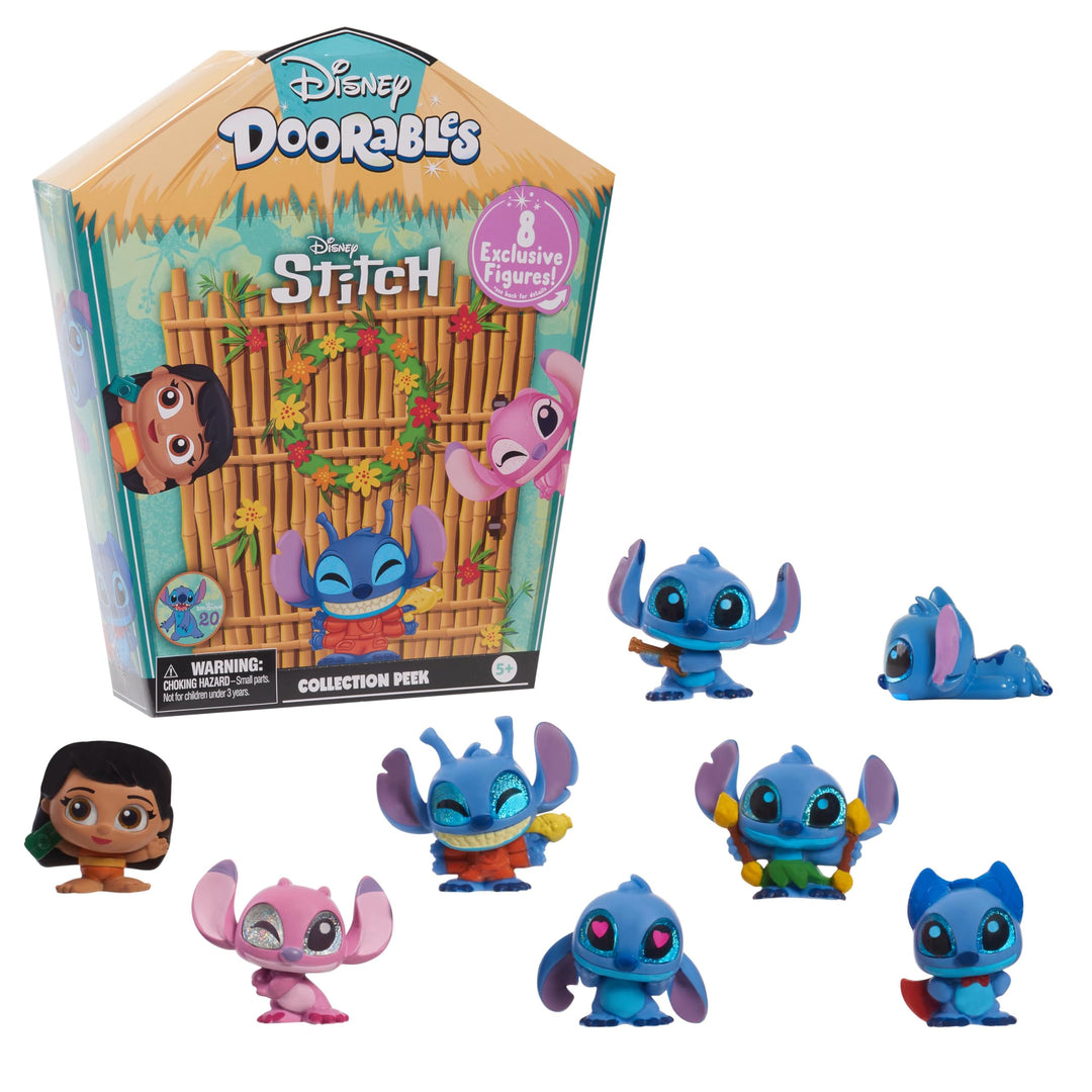 DOORABLES Disney Stitch Sammelbox, 8 Exklusive Figuren, Spielzeug für Kinder ab 5 Jahren, DRB13
