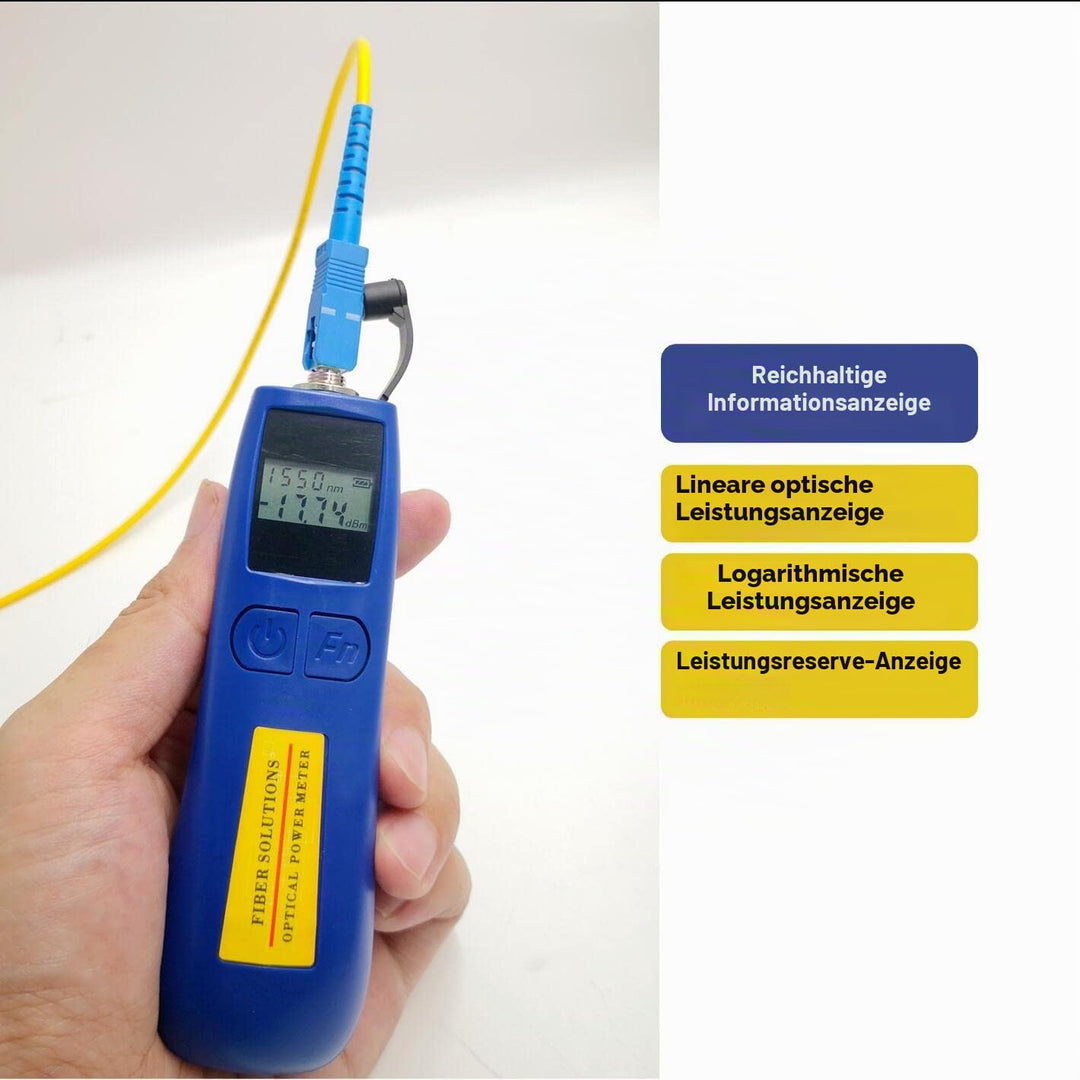 ALLGRIIT Optical Power Meter Optisches Mini-Leistungsmessgerät -70~+10dBm, Glasfasertester für 800-1