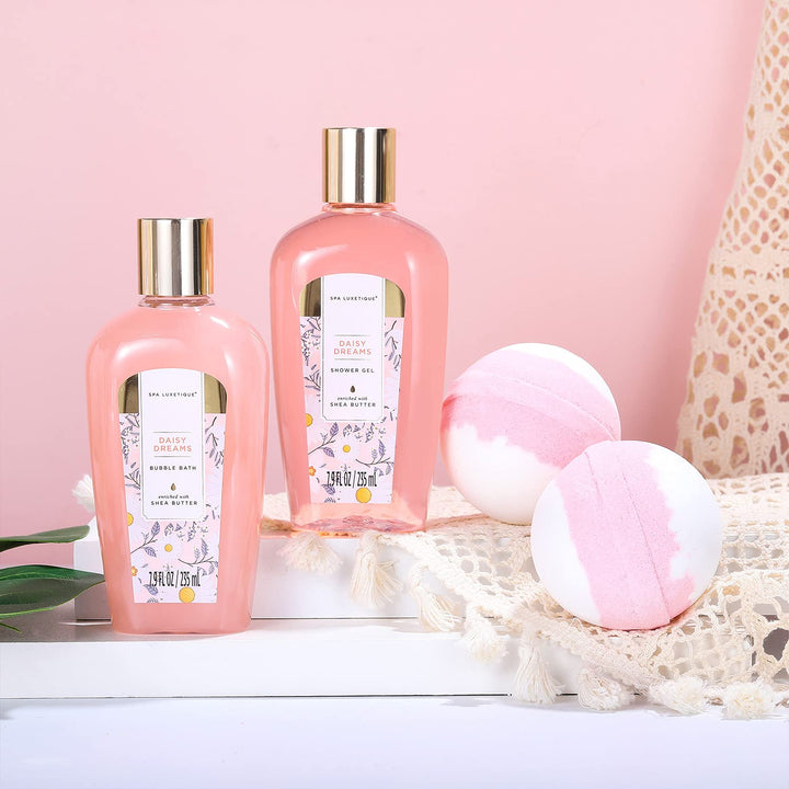 SPA LUXETIQUE Beauty Set für Frauen-Bade Geschenkset 15tlg Geburtstagsgeschenk mit Duschgel,Geräumig
