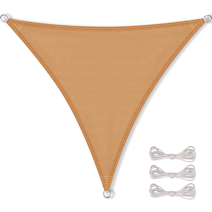 CelinaSun Sonnensegel inkl Befestigungsseile HDPE Basic Dreieck gleichseitig 3,6 x 3,6 x 3,6 m sandb