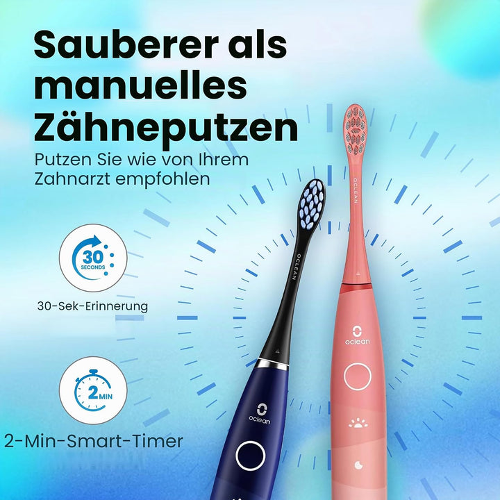 Oclean Find Duo Set Elektrische Zahnbürste, 2er Electric Toothbrush mit 5 Modi, Schallzahnbürste mit