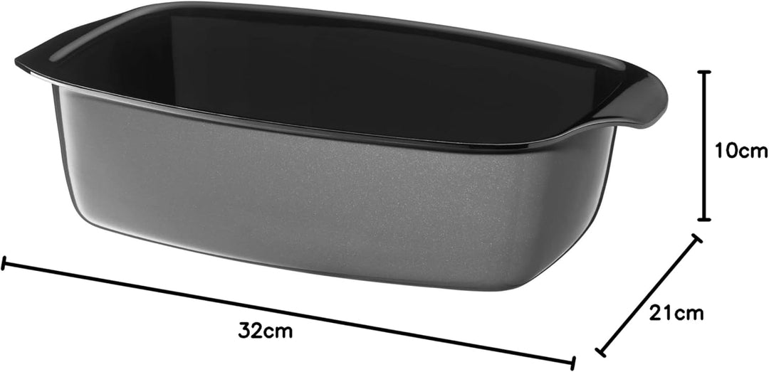 WMF Fusiontec Bräter, rechteckige Form, 32 x 21 cm, perfektes Braten, homogene Kochergebnisse, kratz