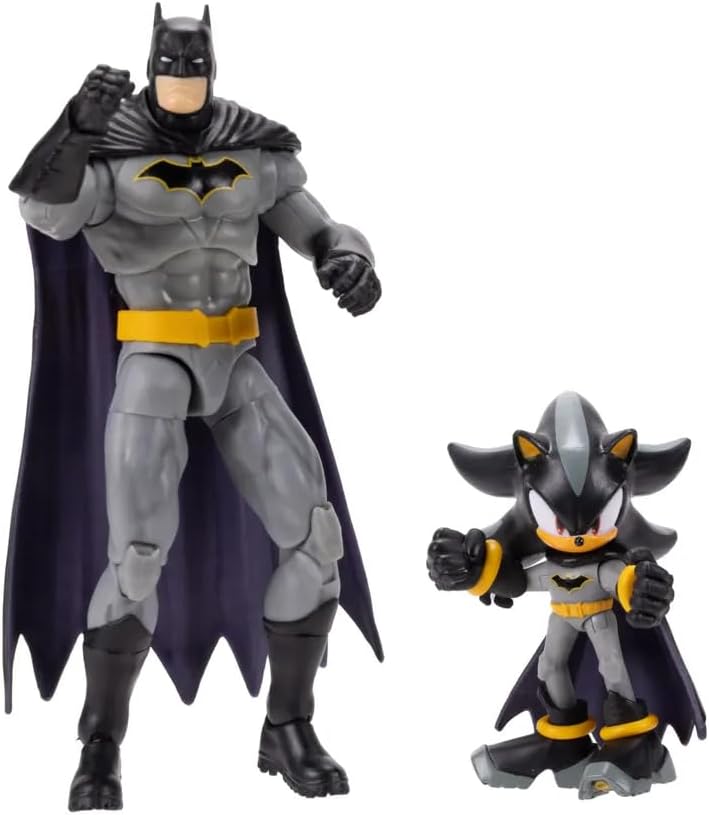 Sonic The Hedgehog DC x Sonic Shadow als Batman und Batman Actionfiguren-Multipack, Jakks Pacific, e