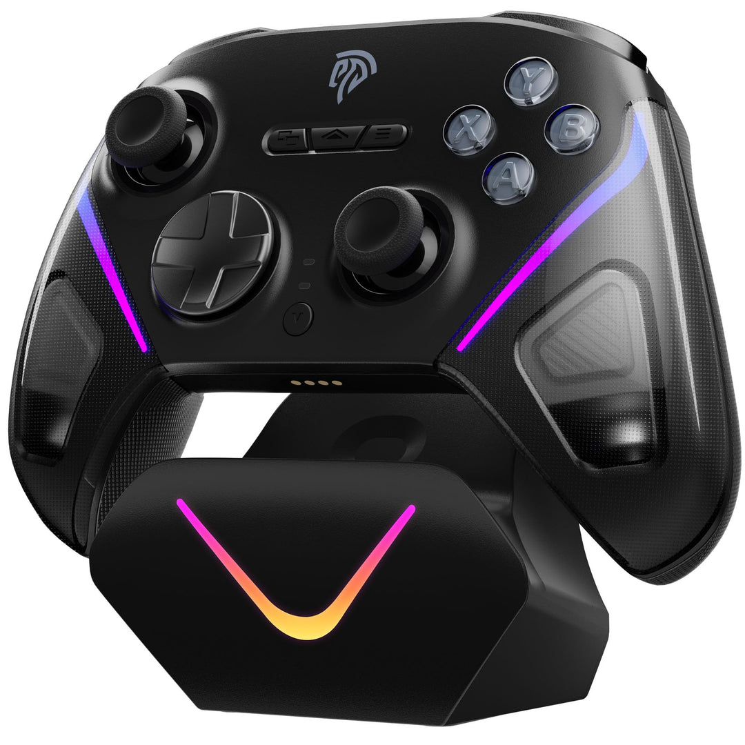 EasySMX D10 Controller PC mit Ladestation, Wireless Controller mit TMR Joystick & 2 in 1 Trigger, 10