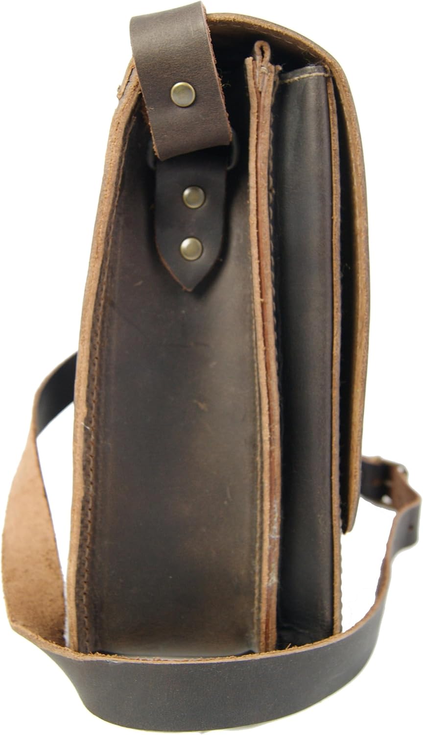 Freiherr von Maltzahn Schultertasche SCOTT Leder braun, Made in Germany