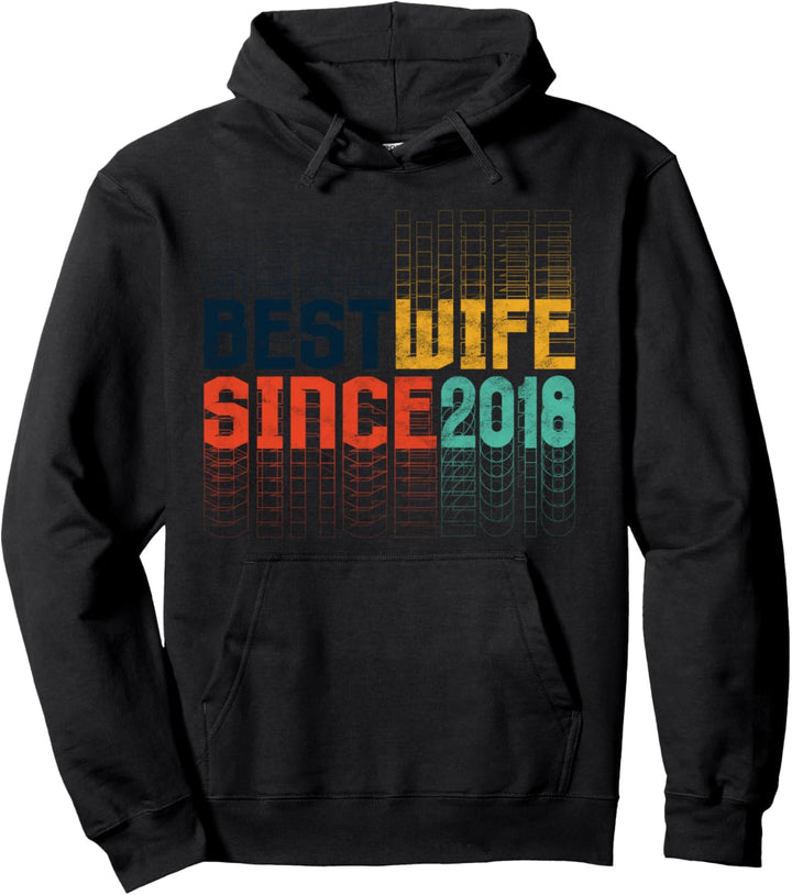 Beste Ehefrau seit 2018 2 Jahres Jubiläumsgeschenk Jahrestag Pullover Hoodie
