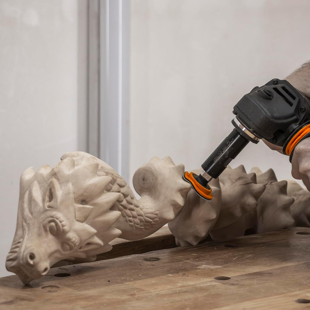 ARBORTECH Contour Sander | Ø 50 mm Mini Exzenterschleifer Aufsatz für Winkelschleifer zur Holzbearbe