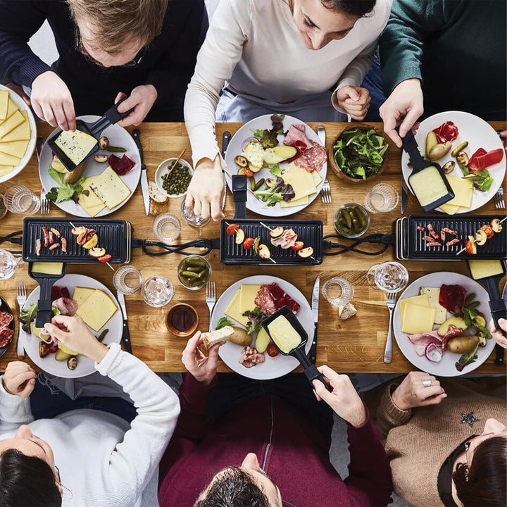 Tefal Raclette-Grill, 2 Personen, modulares Format, integrierter Stecker zum Anschluss weiterer Gerä