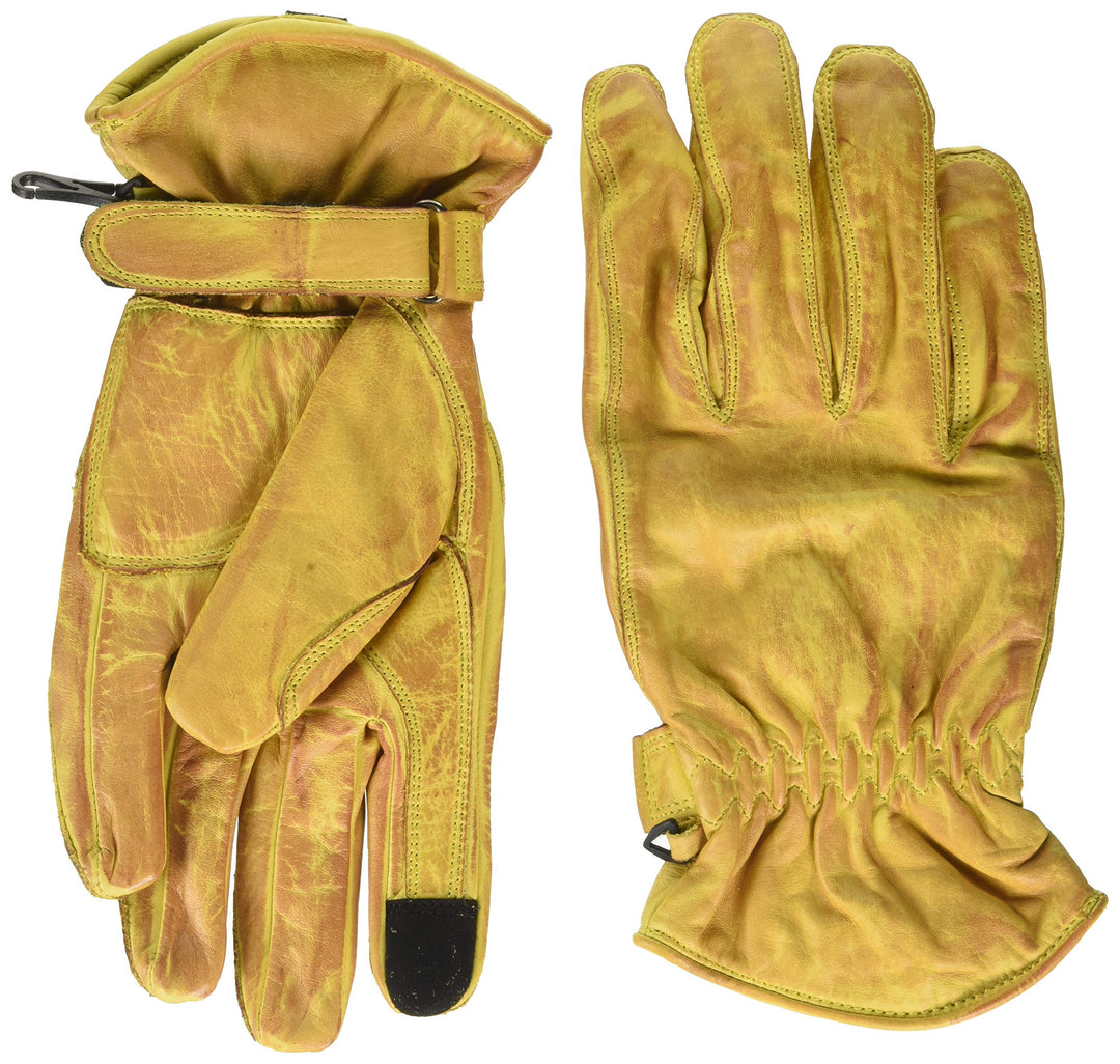Motorradhandschuhe Leder Retro Old School Cafe Racer Chopper (M) M Braun, M Braun