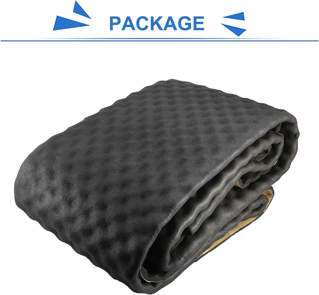 X AUTOHAUX Auto Schallabsorptionswellenschaumdämpfer Schallschutz Dämmmatte Schwarz 300cm*100cm