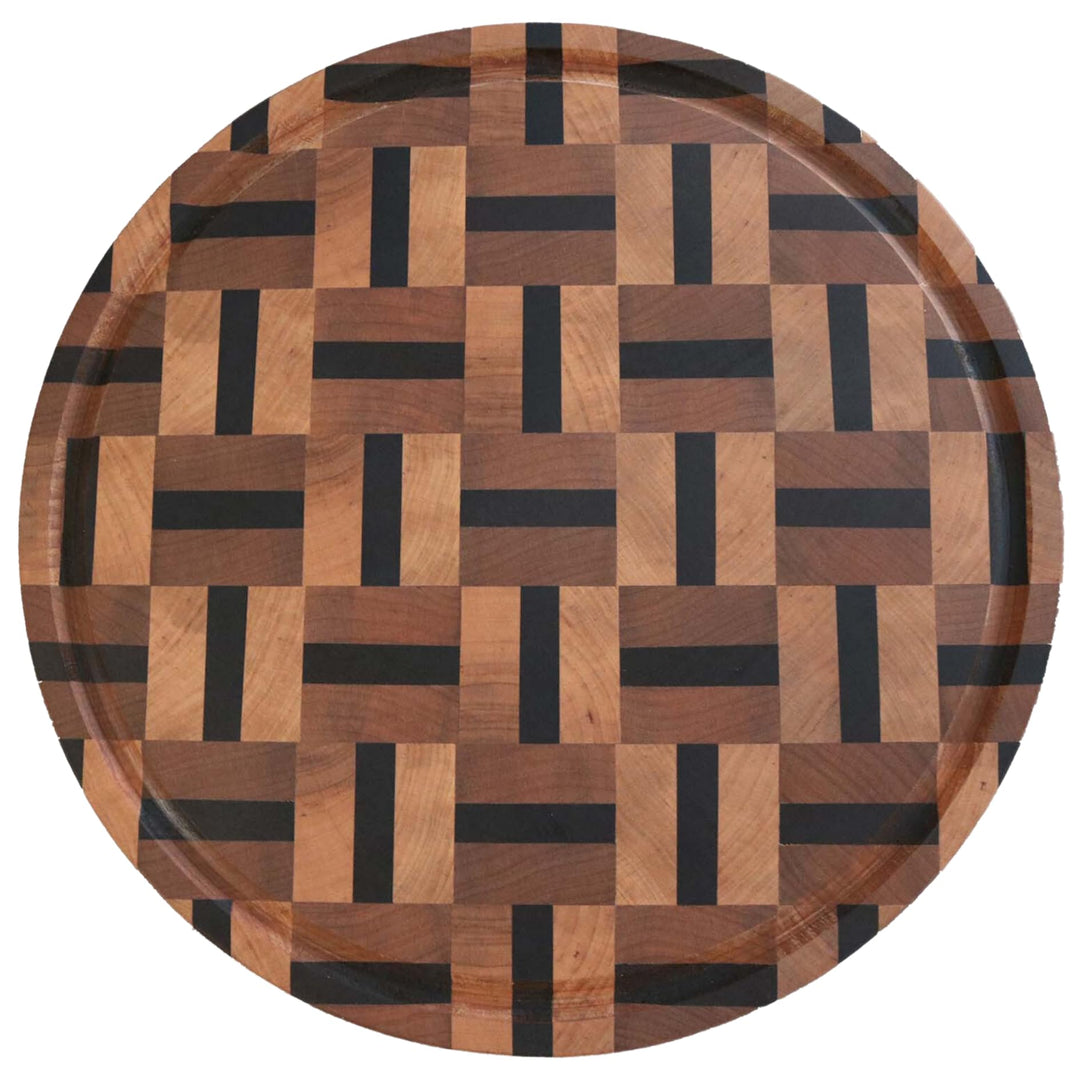 Holz4home Schneidebrett Rund Strukturiert Aus Massiver Birke | ø28 Cm | Handgearbeitet, Robust, Schn