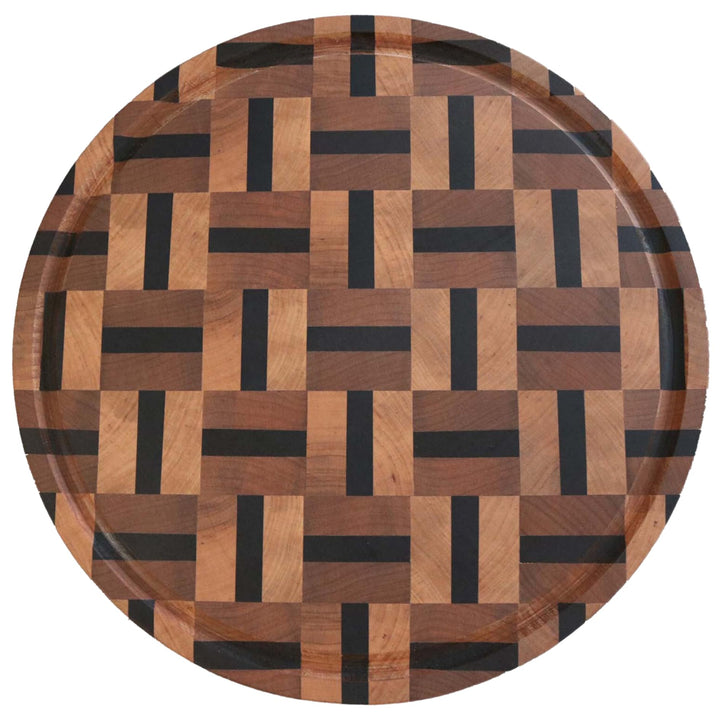 Holz4home Schneidebrett Rund Strukturiert Aus Massiver Birke | ø28 Cm | Handgearbeitet, Robust, Schn