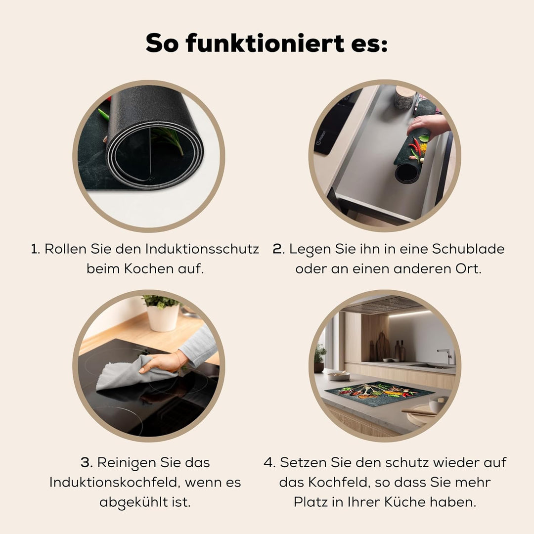 Herdabdeckplatte 65x52 cm Einteilig Abdeckplatten Cerankochfeld Abdeckung Ceranfeld Herdplattenabdec