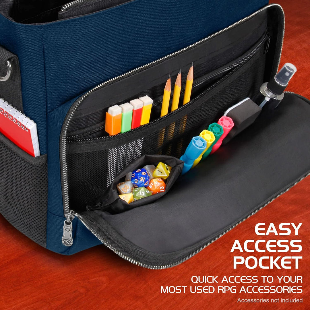 ENHANCE Player's Essentials DnD-Tasche, Sammleredition - Umhängetasche aus Drachenhaut für 2–4 Büche