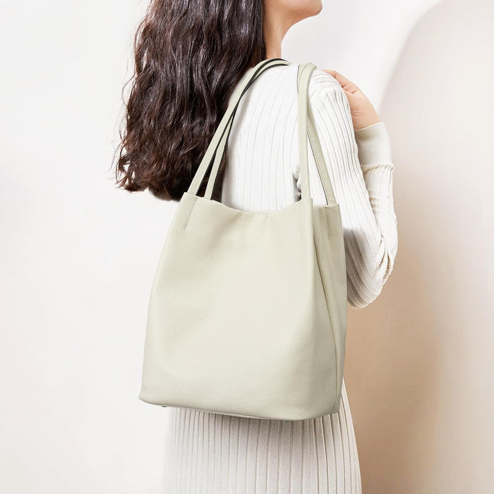 Kattee Damen Handtaschen und Tragetaschen aus weichem Echtleder Schultertasche mit magnetischem Druc