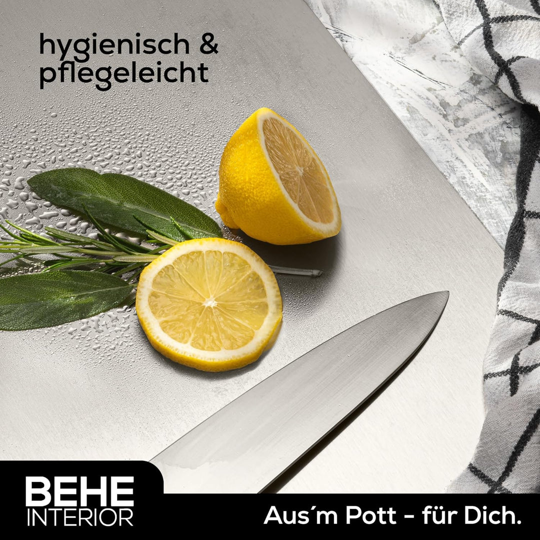 BEHE - 100% TITAN Schneidebrett (21x30cm) - Made in Germany, Hygienisches Schneidebrett, Titanium cu
