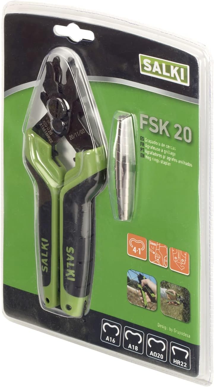 Zangenhefter FSK20 SALKI - Zangenhefter mit integriertem Drahtschneider bis zu 3 mm Stärke, kompatib