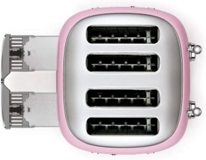 SMEG, 4-Schlitz-Toaster TSF03PKEU, 4 extra breite Toastschlitze, 2 x 6 Röstgradstufen, 2 x 3 Automat