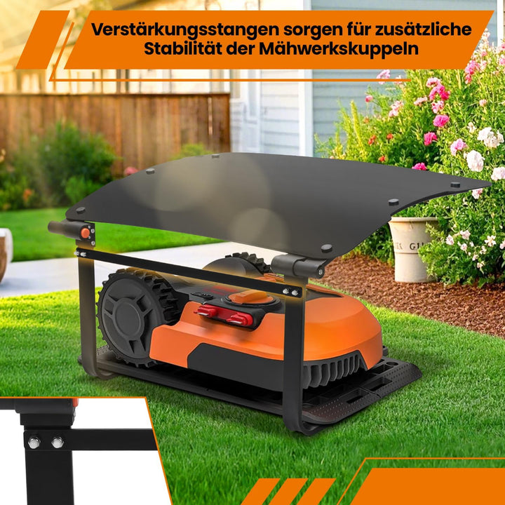 Mähroboter Garage ABS Kunststoff Carport für Rasenmäher Rasenroboter, Rasenroboter Garage für Garten