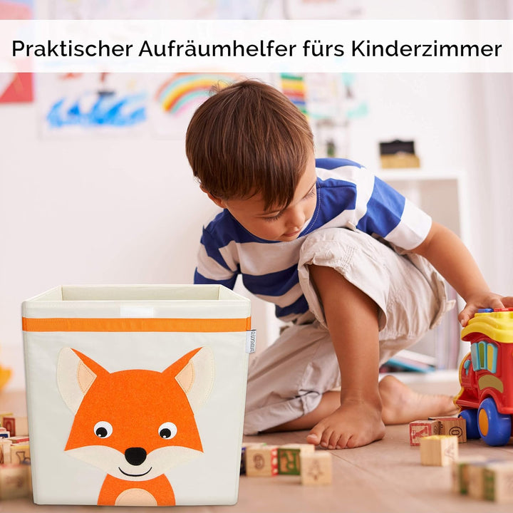 GLÜCKSWOLKE Aufbewahrungsbox Kinder - 15 Motive, Spielzeug Kiste mit Deckel, Spielzeugbox (33x33x33)