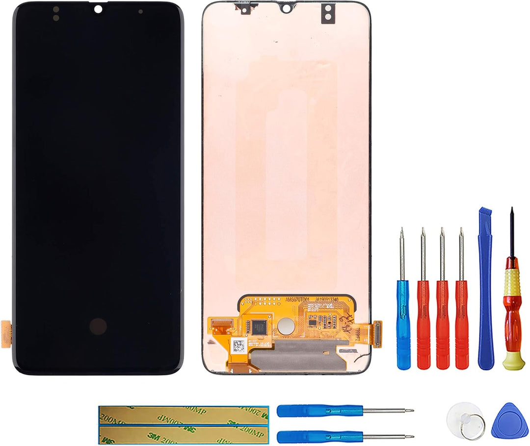 swark OLED Display Kompatibel mit Samsung Galaxy A70 SM-A7050 (Schwarz Ohne Rahmen) LCD Display Touc