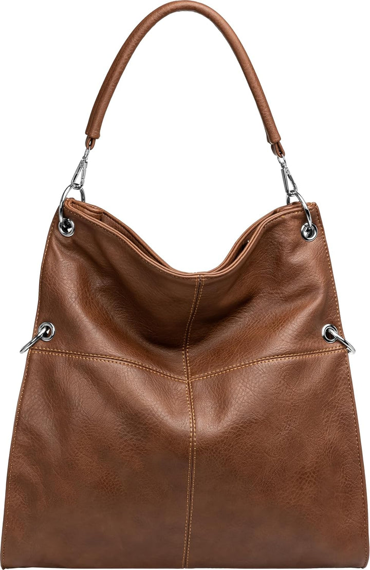 Caspar TS561 Damen Multifunktions Schultertasche Braun, Braun