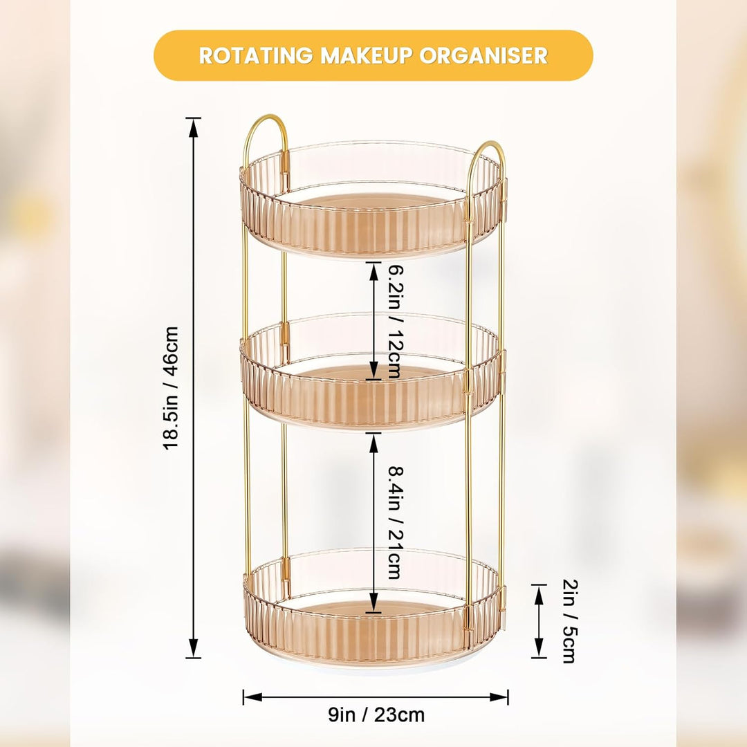 Make Up Organizer 360 Grad Drehbar, Grosse Kapazität Kosmetik Organizer, Multifunktionaler Kosmetik