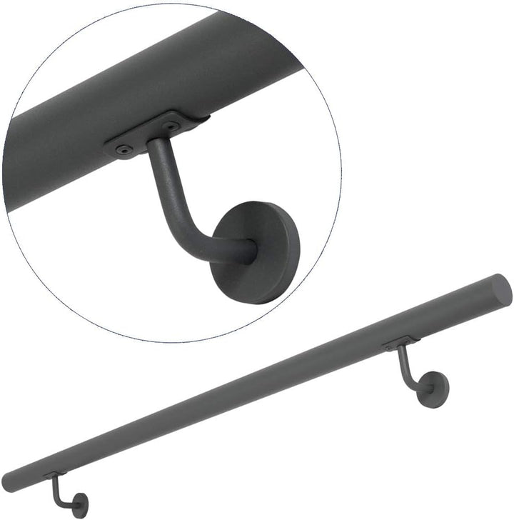 Edelstahl Handlauf Treppengeländer Geländer Wandhandlauf Wand Treppe 3 Farben 50-200 cm V2Aox, Farbe