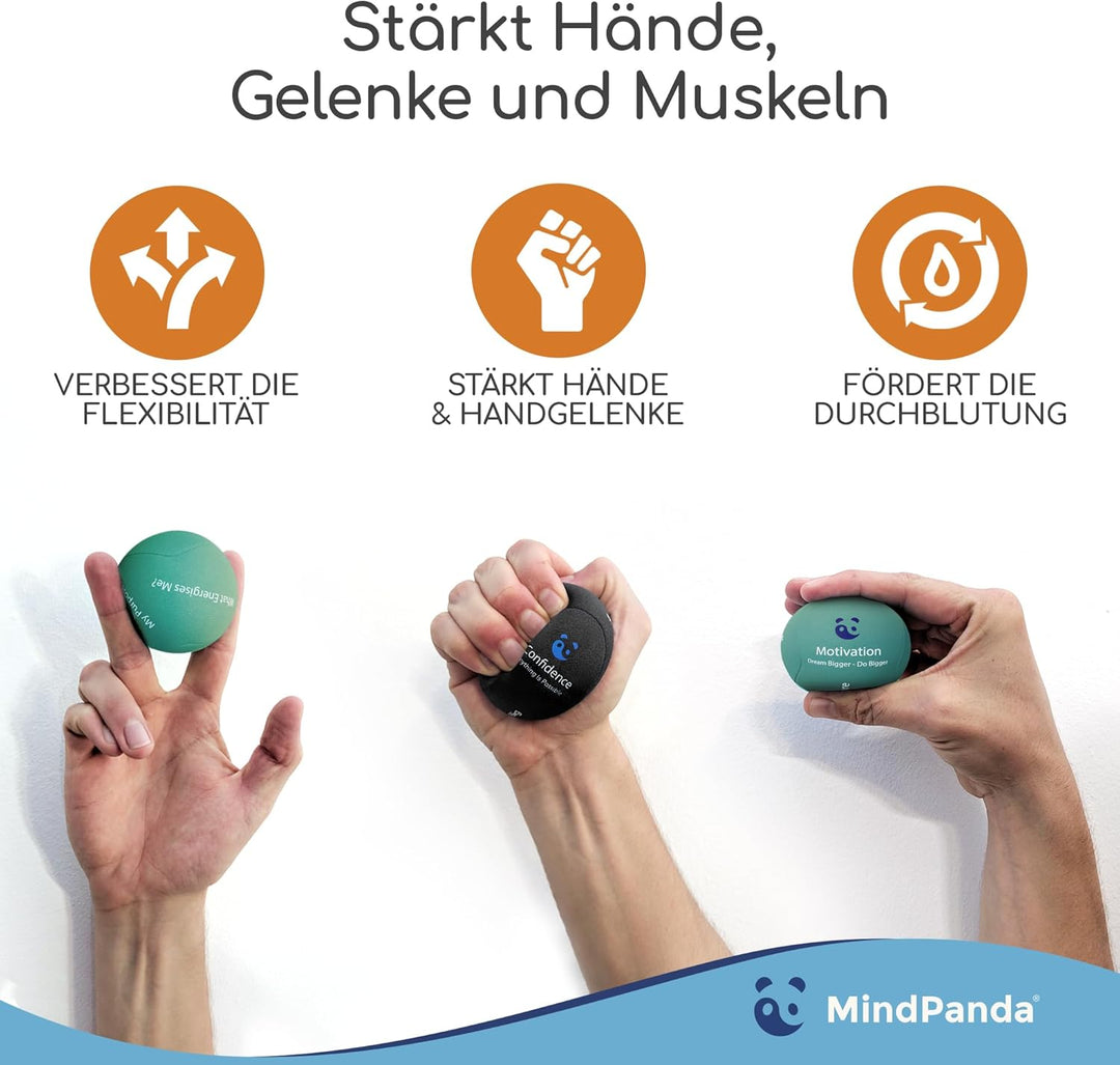 MindPanda Geist & Körper Gel-Stressball für Erwachsene – Handtherapie Anti Stress Bälle Quetschbälle
