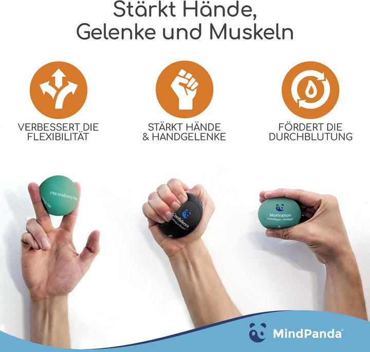 MindPanda Geist & Körper Gel-Stressball für Erwachsene – Handtherapie Anti Stress Bälle Quetschbälle