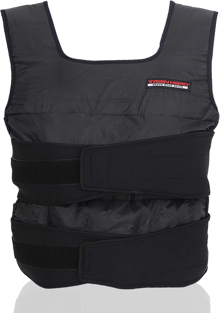 TrainHard 5 kg / 10 kg / 15 kg Verstellbare Gewichtsweste, Trainingsweste für Krafttraining, Laufen,