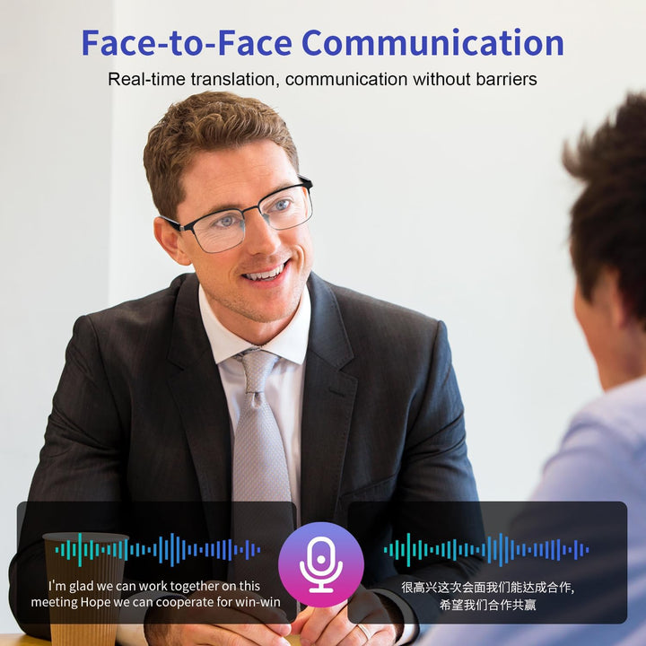 Smart Glasses with AI Translator, Real-Time Translation Glasses Polarized, Photochromic Lenses with