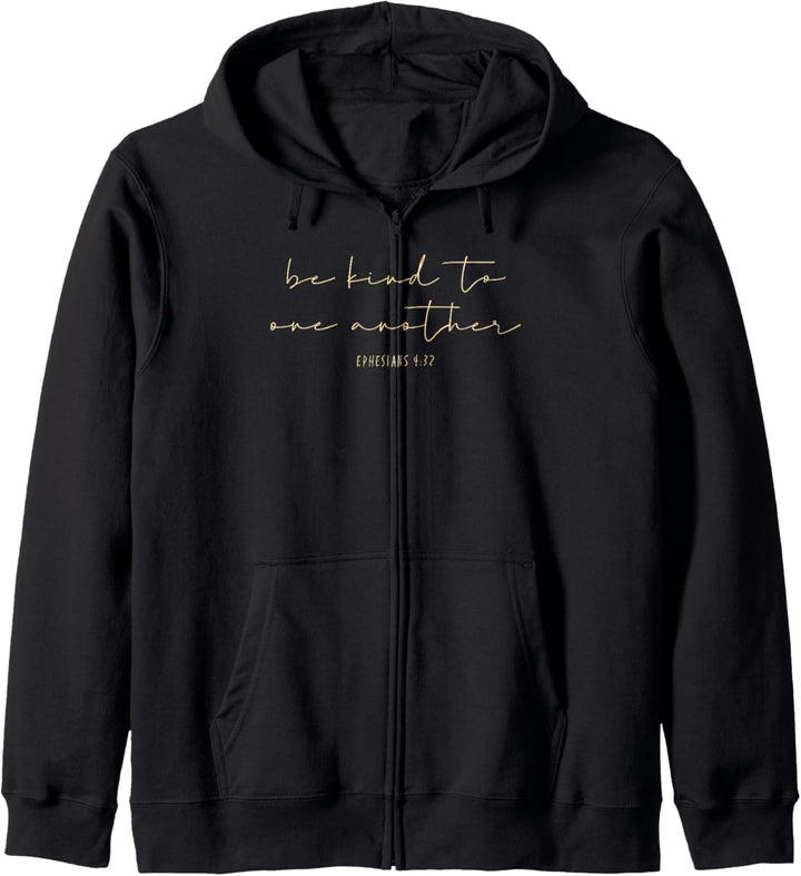 Trendy Be Kind To One Another Flower Bouquet Front & Back Kapuzenjacke
