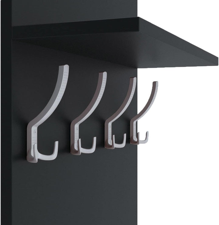 AKKE 120x60 | MAXI Garderobenpaneel Wandgarderobe Garderobe Wandpaneel Kleiderstange ALUMINIUM | ANT