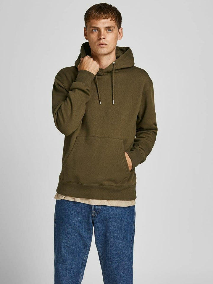 JACK & JONES Male Kapuzenpullover Logo Kapuzenpullover S Khaki, S Khaki