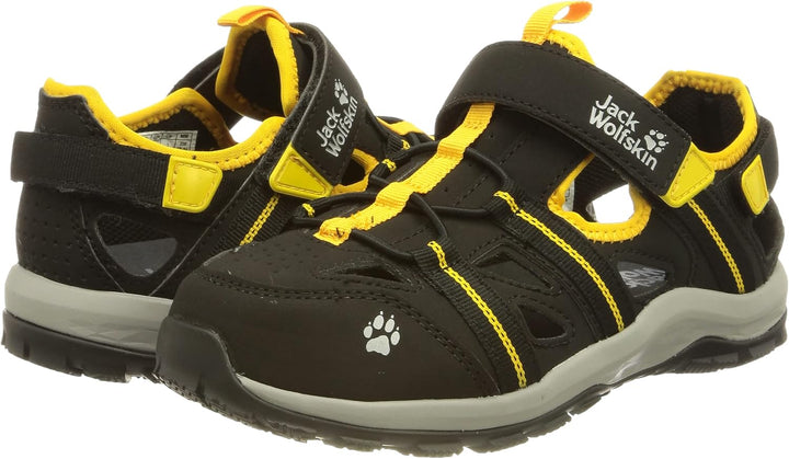 Jack Wolfskin Unisex Kinder Sun Climber K Sandale 26 EU Black Burly Yellow Xt, 26 EU Black Burly Yel