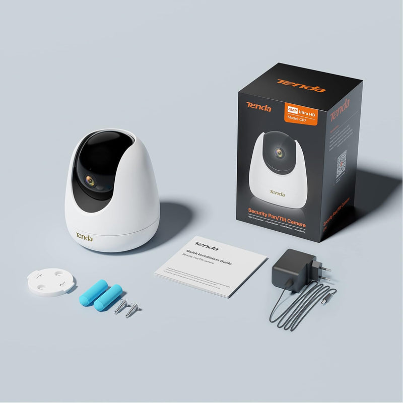 Tenda 2K+ 4MP Überwachungskamera Innen 360° schwenkbare IP Kamera mit 2-Wege-Audio, 2560 x 1440p Auf