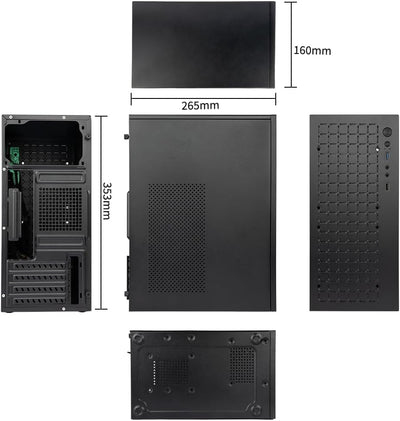 Micro ATX Case PC Gehäuse : MATX Gehäuse Mini PC ITX Desktop Computer Gehäuse Unterstützung Micro AT