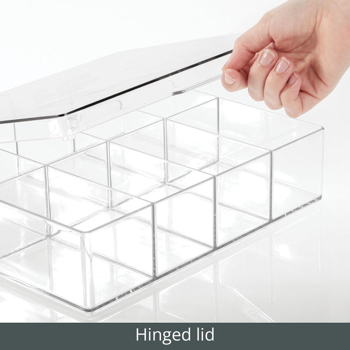 mDesign Küchen Organizer – praktischer Kasten mit Deckel für Küche und Speisekammer – Aufbewahrungsb
