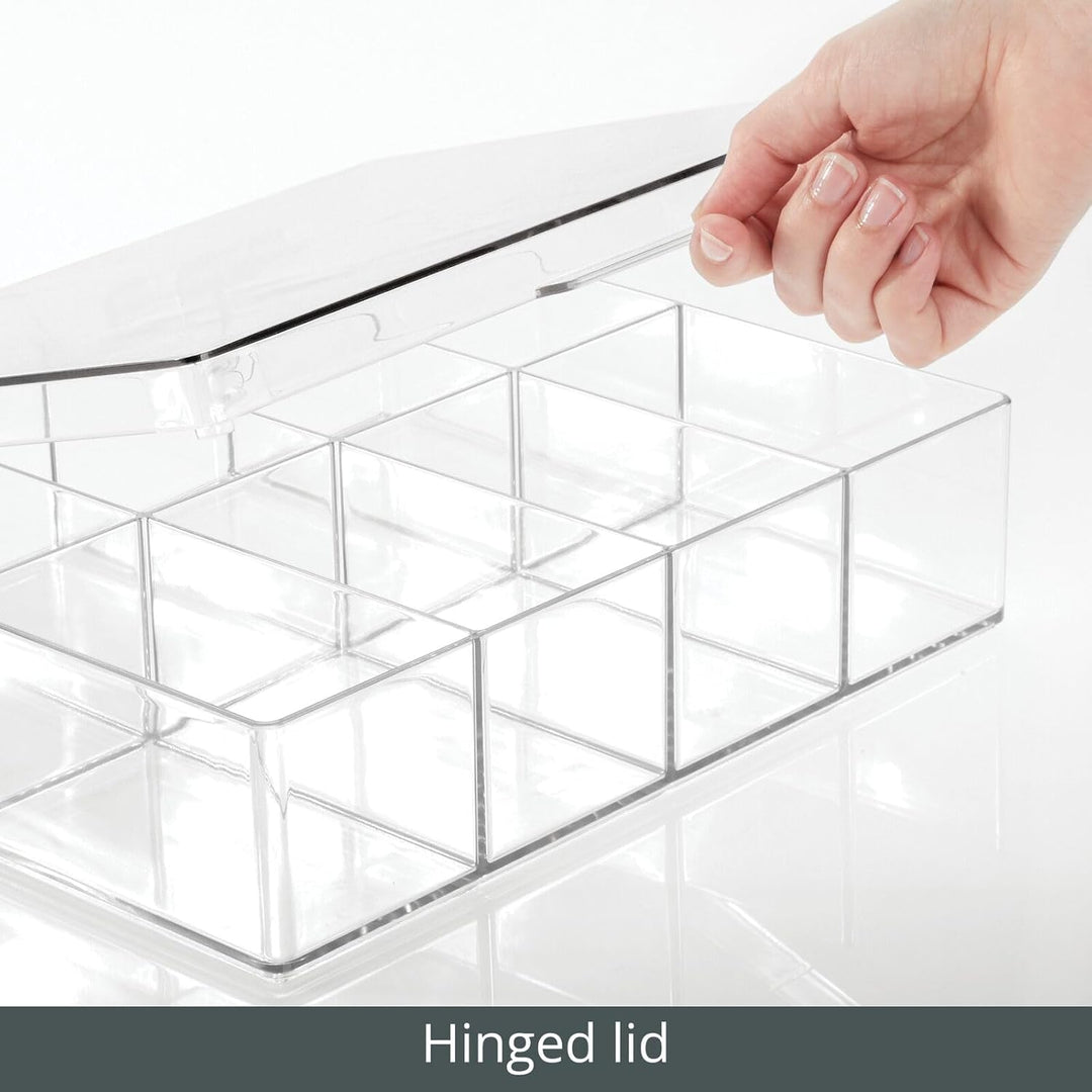 mDesign Küchen Organizer – praktischer Kasten mit Deckel für Küche und Speisekammer – Aufbewahrungsb