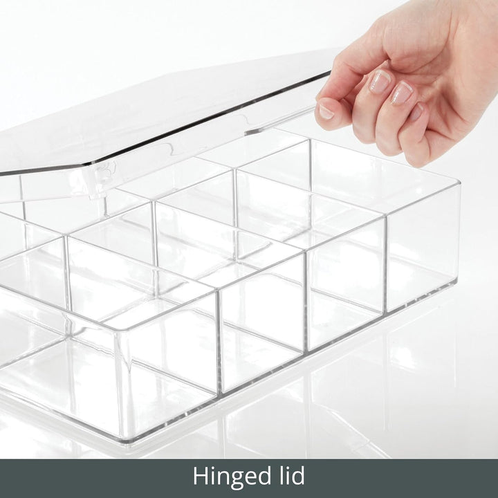mDesign Küchen Organizer – praktischer Kasten mit Deckel für Küche und Speisekammer – Aufbewahrungsb
