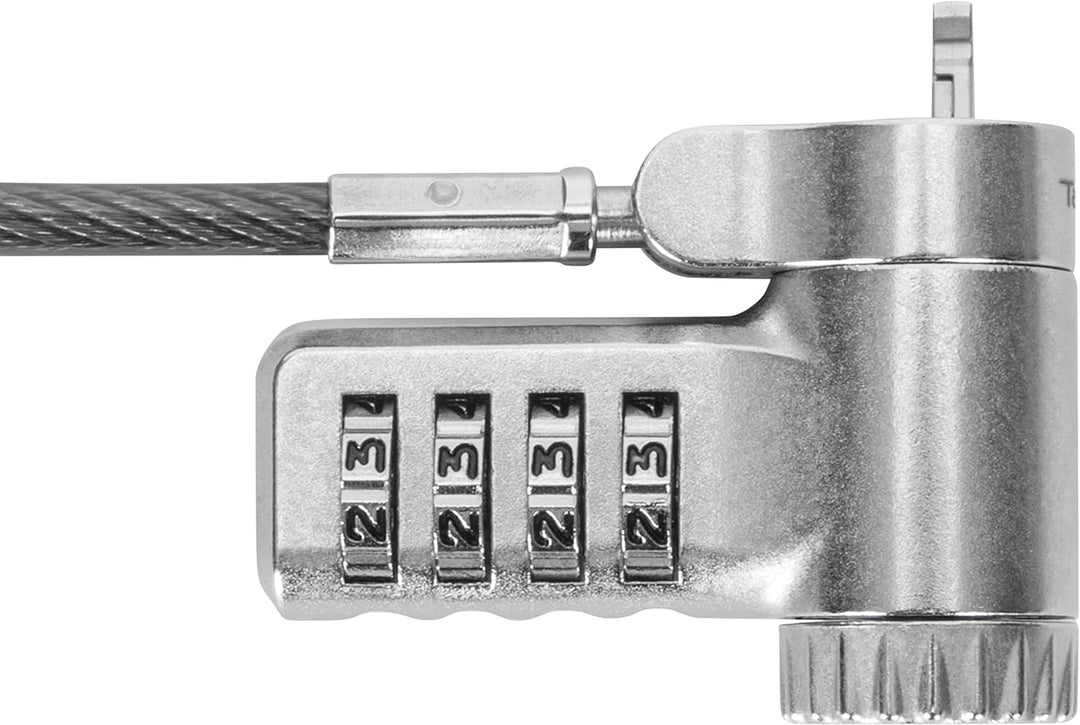 Targus ASP96RGL DEFCON Ultimate Universal rückstellbares Kombinationskabelschloss mit anpassbarem Sc