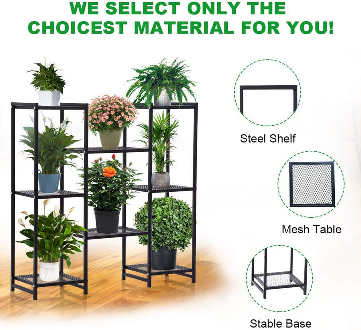 G TALECO GEAR Pflanzenständer, Pflanzenregal für den Aussenbereich, mehrstöckige Blumenregale, Indoo