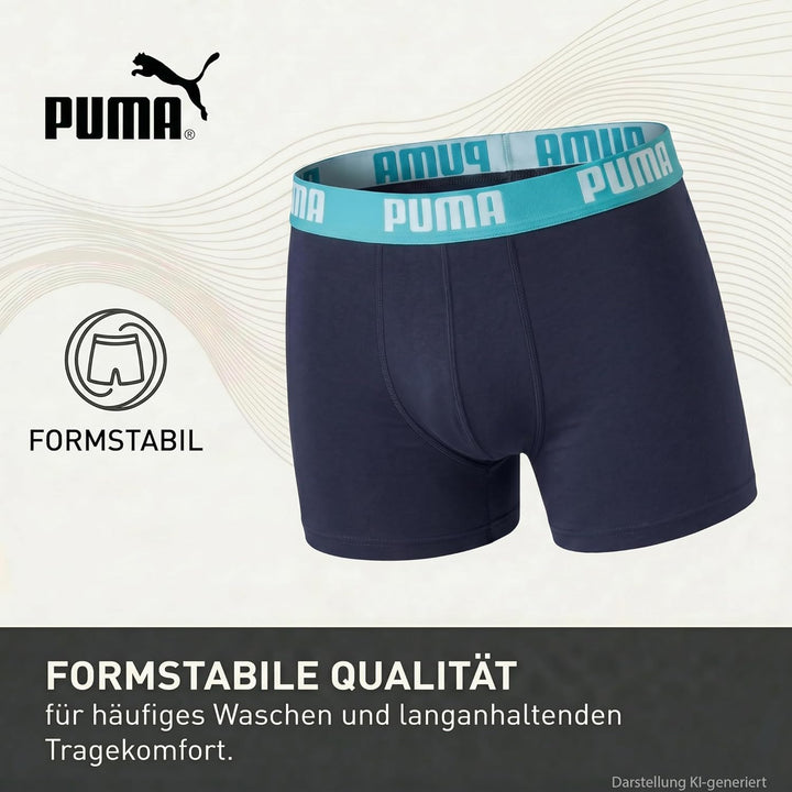 PUMA Boy's Boxer (Pack of 5) 170-176 Blau, 170-176 Blau