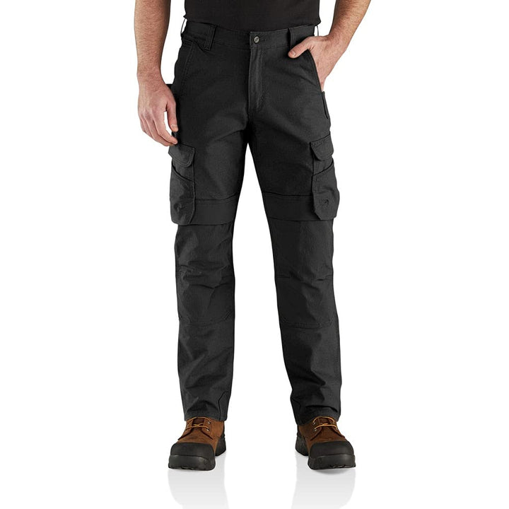 Carhartt Herren Steel Rugged Flex Relaxed Fit Ripstop Double-Front Cargo Work Utility Pants L Schwar