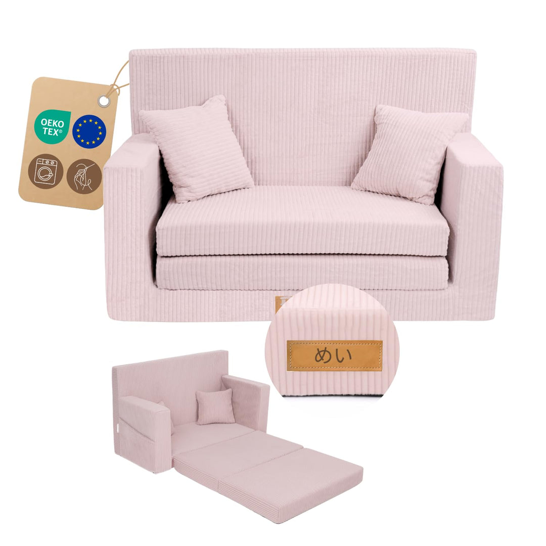 Flumi Personalisierte Kindercouch Kinder Sessel Baby Sofa Mini Schlafsofa Spielsofa Kinderzimmer Sch